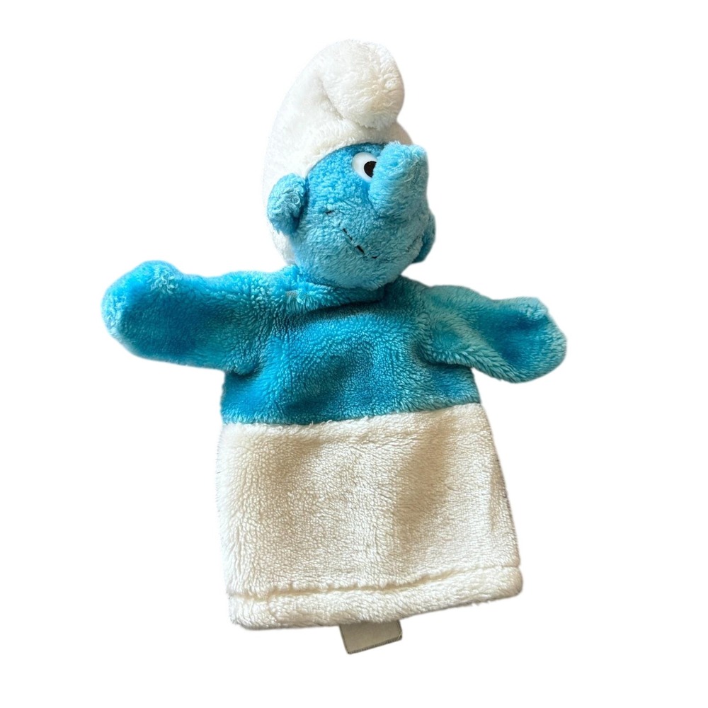 1981 Wallace Berrie Smurf Hand Puppet Plush Toy Vintage Collectible‎